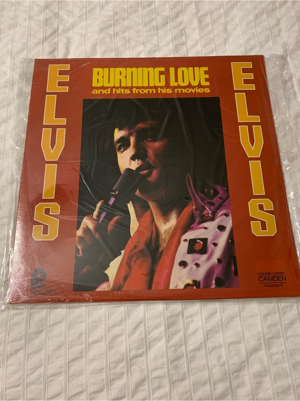 Elvis Presley "Burning Love" Vinyl LP - Red/Yellow Cover